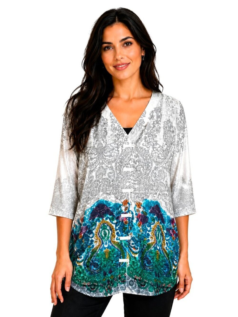 Poeme by Citron Rayon Silk Blouse Jacket